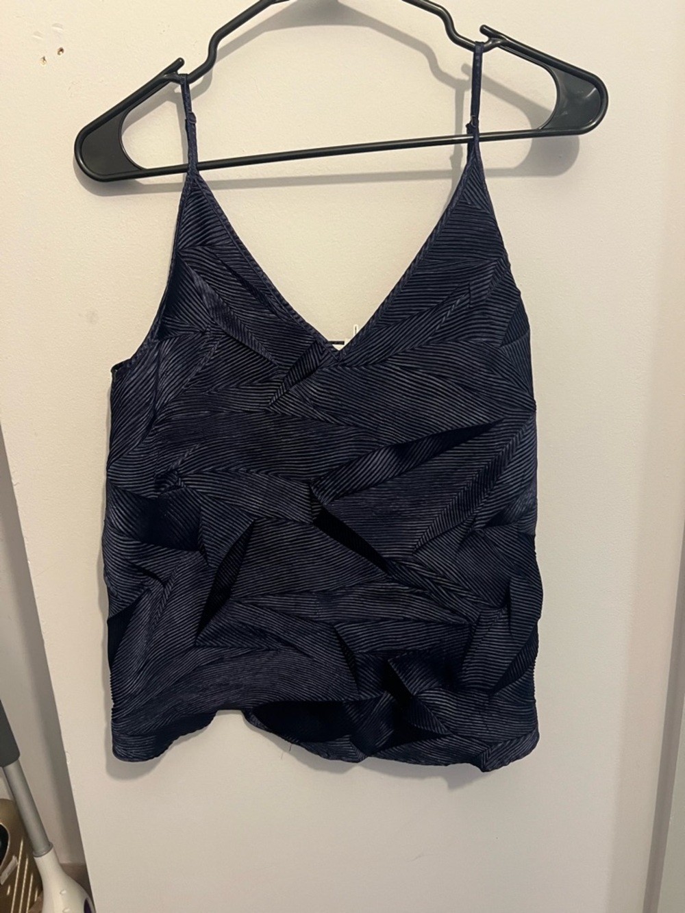 Anthropologie textured navy tank top. Textured design